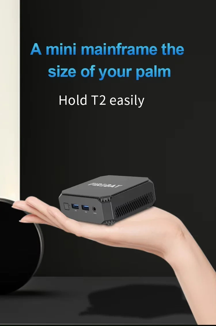FIREBAT T2 Mini PC Intel N150 CPU Windows 11 DDR4 16GB RAM 512GB SSD WIFI5 BT4.2 Desktop Mini Computer For Work/Entertainment.