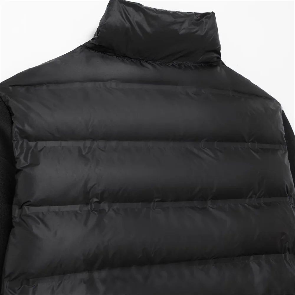 UNIZERA 2024 Herbst Neues Produkt Lässige Damenmode Schwarz Stehkragen Spleißen Kurze Jacke Baumwolljacke.