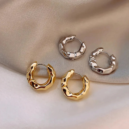 Mariasz Minimalist New Hot Sell Trendy Plated Gold Color Circle Earrings for Women Ear Hoop Earring Classic Jewelry.