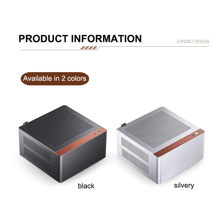 JONSBO N10/NV10 MINI ITX Case Supports 1U FLEX Power Supply Aluminum Alloy Desktop Office Computer Case.