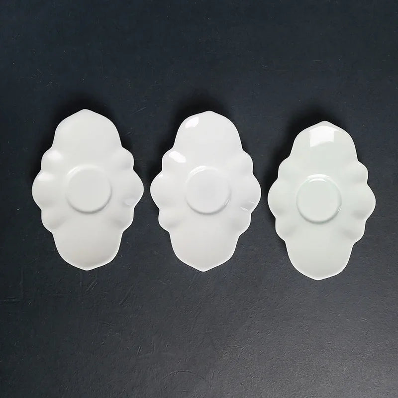 Kong Fu Tea Set with Accessories Japanese Tea Ceremony Creative Ceramic Cha Bei Dian Kombucha Cup Saucer Heat Proof Mat Coaster.