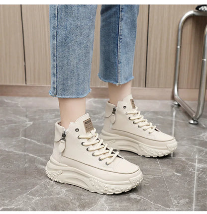 2025 New Women Sneakers Luxury Fashion High Top Women Boots Platform Casual Shoes Outdoor Running Shoes for Women Tenis De Mujer