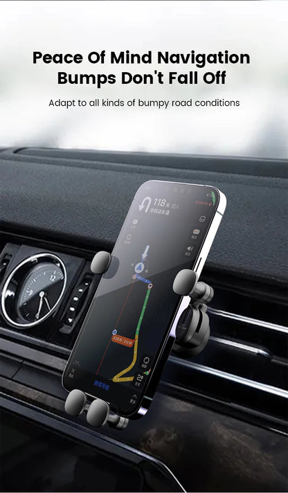 Gravity Car Phone Holder Air Vent Mount Cell Phone Holder in Car Mobile Support For iPhone 13 12 Xiaomi Universal GPS Stand.