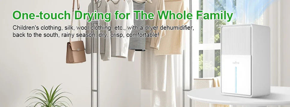 LOEFME 3.0L Air Dehumidifier Portable Mute Moisture Absorbers Machine Air Dryer Deodorizer Dryer For Home Bedroom Office Kitchen.