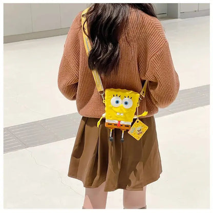 New Original cartoon SpongeBob SquarePants Kids Shoulder Bags Girl and Boys Cute gift Bag.