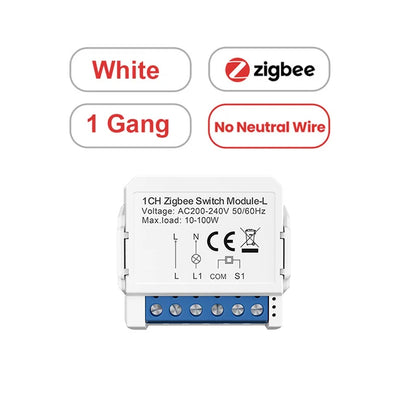 AVATTO Tuya WiFi Zigbee Smart Lichtschaltermodul, Neutralleiter/Keine Neutralleitersteuerung DIY Breaker Arbeit für Alexa, Google Home