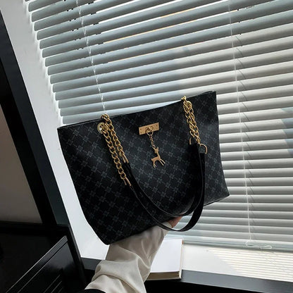 Summer High Quality PU Leather Fashion Large-capacity Shoulder Armpit Women's Bag Work Student Travel Female Retro Handbag Tote