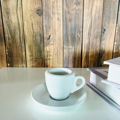60ml White Espresso Italian Coffee Concentration Cup 9mm Thickened Cup Wall Cup Saucer Ceramic Coffee Cups Set Competition Cup.