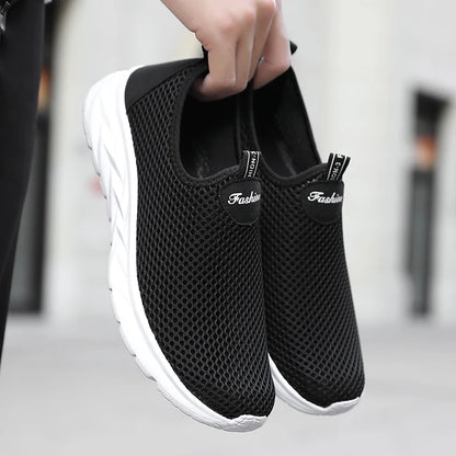 YRZL Sneakers Men Summer Casual Shoes Men Mesh Breathable Outdoor Non Slip Sports Shoes Slip on Loafers for Men Pius Size 39-46.