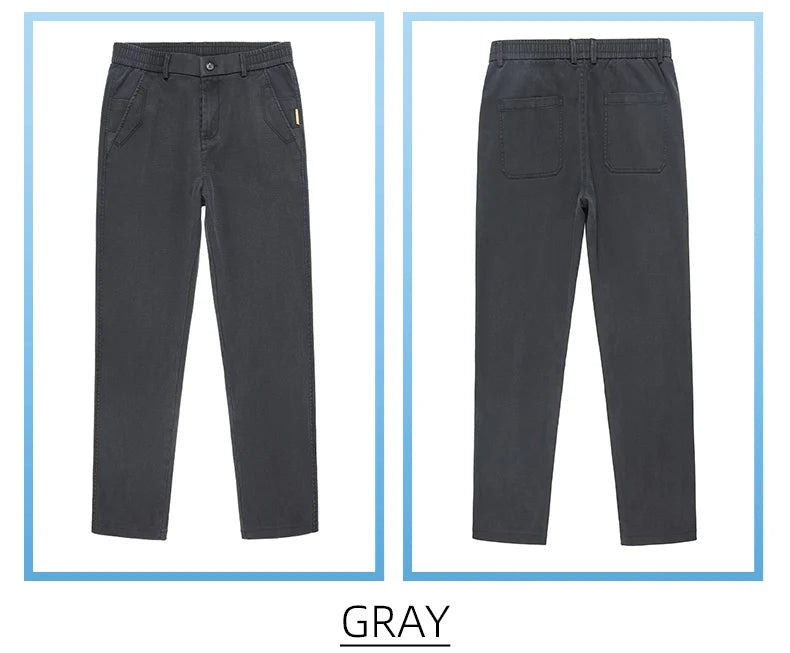 Men's Loose Straight Lyocell Wide Leg Trousers 2025 Autumn Winter Drape Comfortable Versatile Casual Pants Plus Size 5XL.