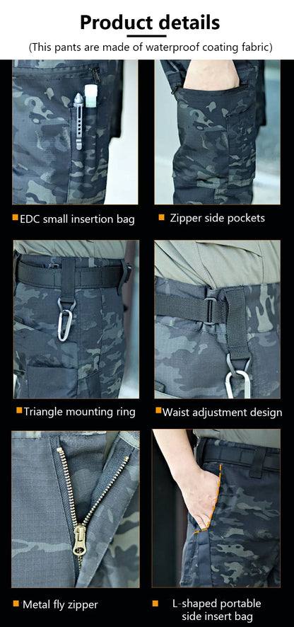 New Tactical Work Pants Men Outdoor Cargo Trousers Multi-pocket Waterproof Pant Autumn Spring Outdoor Workwear Hiking Trousers.