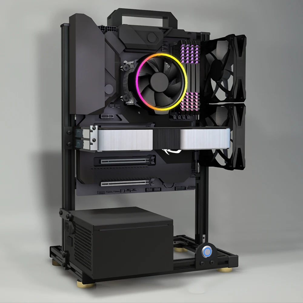 DIY Gamers Cabinet MOD ITX MATX PC Case Open Frame Aluminum Creative ATX EATX Tower Desktop Gaming Computer Chassis Rack.