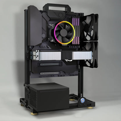 DIY Gamers Cabinet MOD ITX MATX PC Case Open Frame Aluminum Creative ATX EATX Tower Desktop Gaming Computer Chassis Rack.