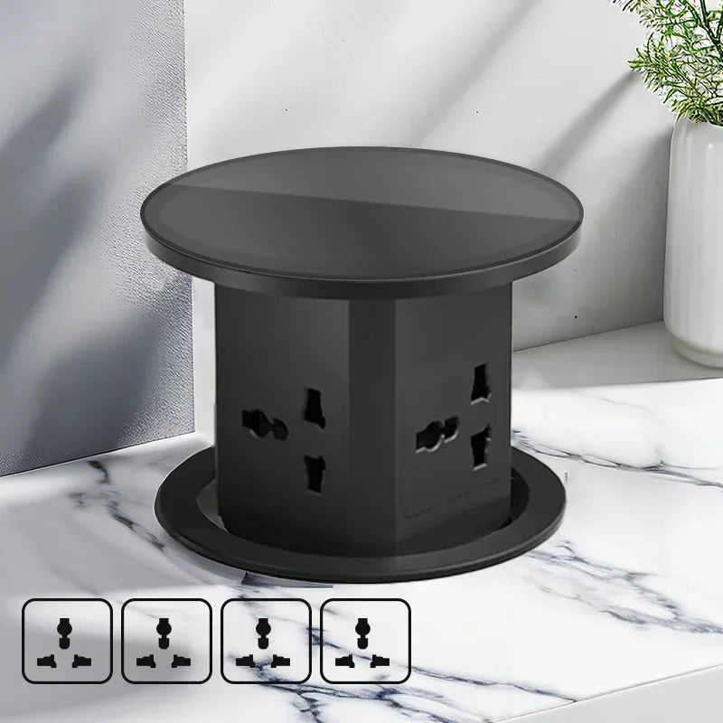 Us uk au stecker power küchentisch steckdose pop up desktop steckdosen strom ladung usb aluminium regal, versteckt, eingebaut.