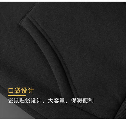 Winter Lambswool Coats Thicken Warm Jackets Long Sleeve Zipper Hoodies Casual Sports Fleece Black Coat Hooded Men Women Jacket.