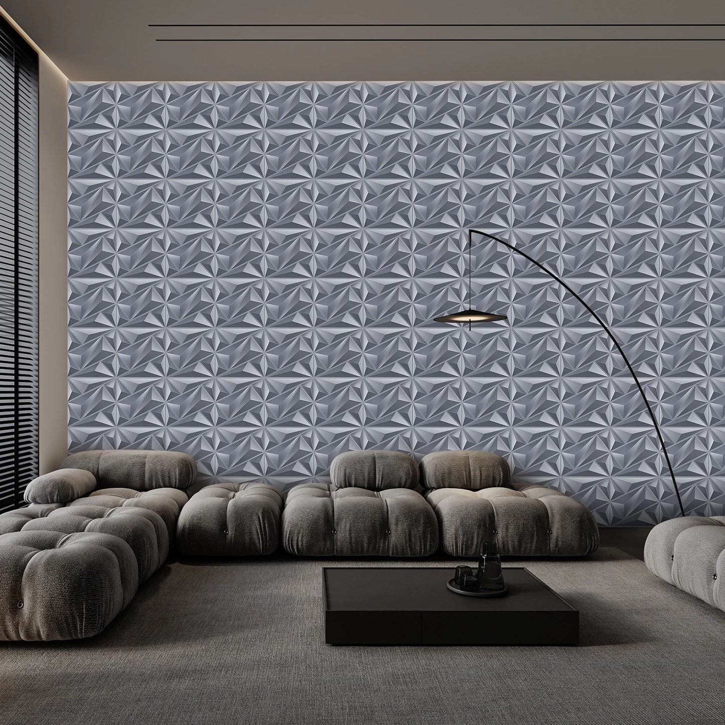 KUUJOJO 3D textured wall panel for indoor wall decoration, suitable for living room, hall, bedroom, hotel, office, send tape