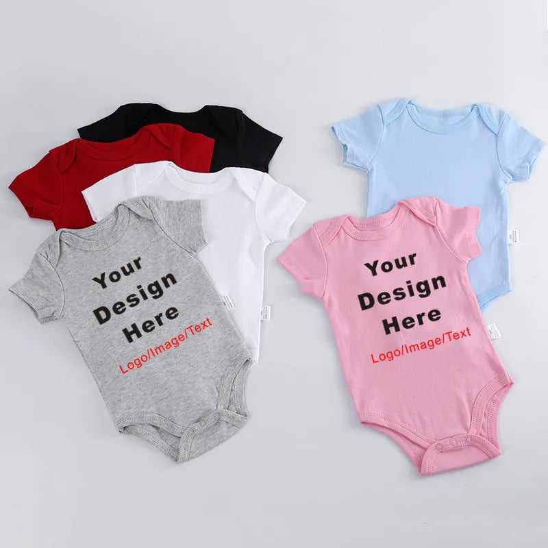 DIY IHR Design Neugeborenen-Anpassungs-Body, langärmeliger und kurzärmliger Overall, einfacher, individueller Baby-Strampler.