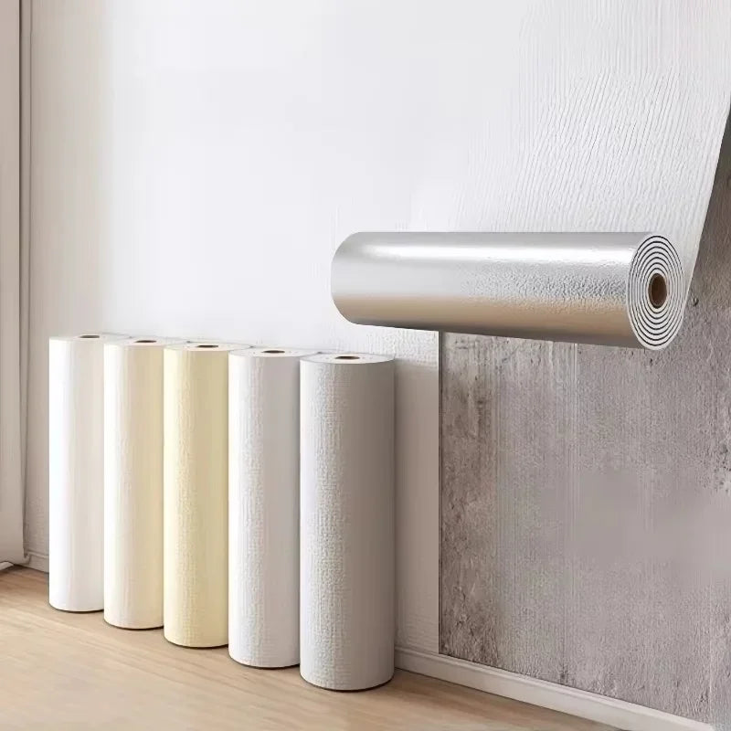 3D Linen Foam Wall Stickers Self-adhesive PVC Thickened Waterproof Background Wall Renovation Wallpaper for Bedroom Living Room