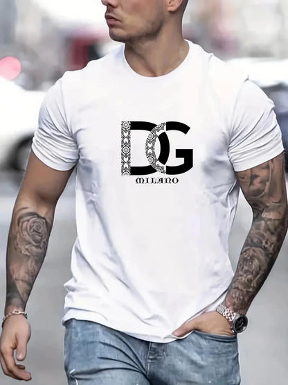 T-shirt Summer New High-quality Cotton Short Sleeved letter Printed O-neck T-shirt Fashion Designer Matching Top.