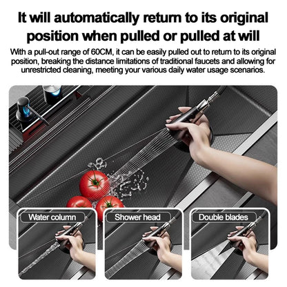 Extra Thick 5.0mm Kitchen 304 Sink, Whale Sink, Stainless Steel Large Single Sink, Waterfall Sink, Thickened Dish Sink