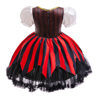 Halloween Mädchen Cosplay Piratenkapitän Kleid Kinder Karneval Event Maskerade Party Festival Kostüm Kinder Performance Bekleidung.