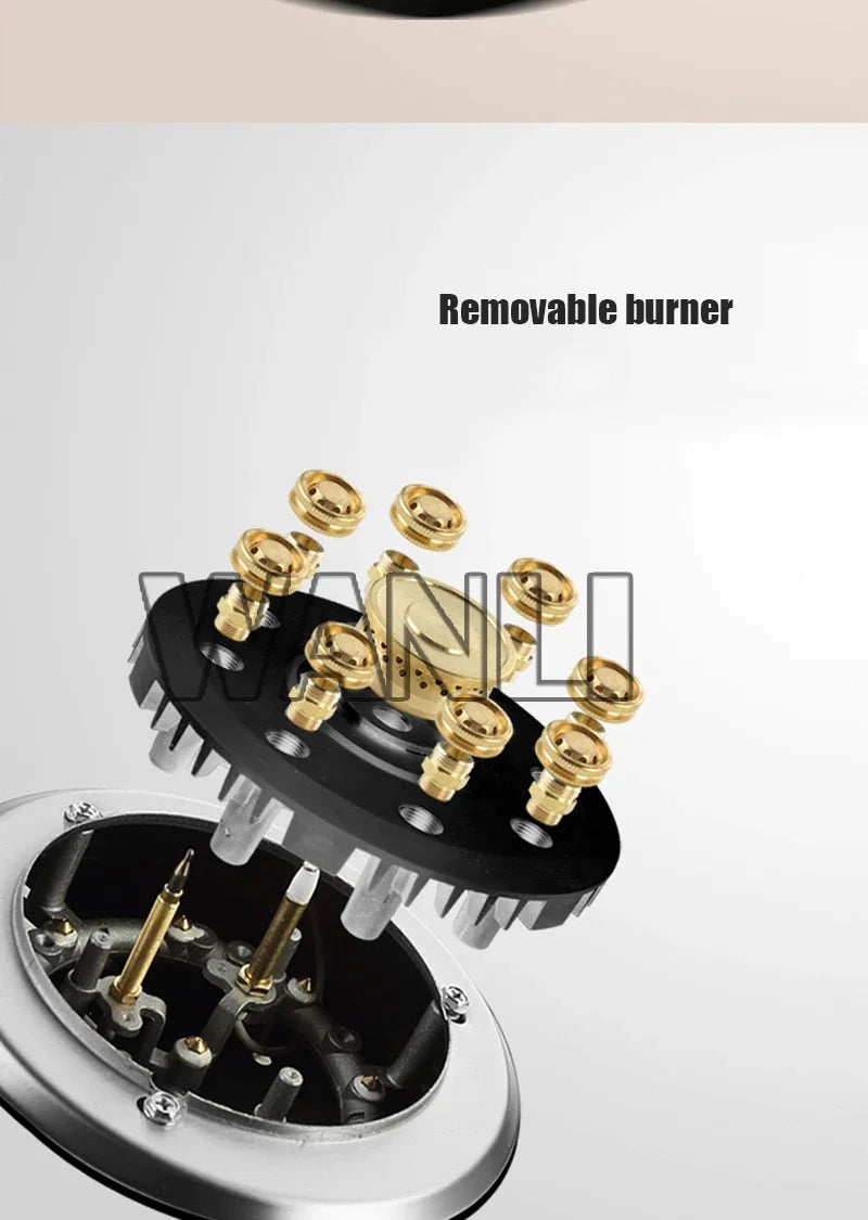 7.0KW Household Single-Burner Gas Stove/Single Induction Cooker/Electric Dual Purpose Stove/Toughened Glass Panel.