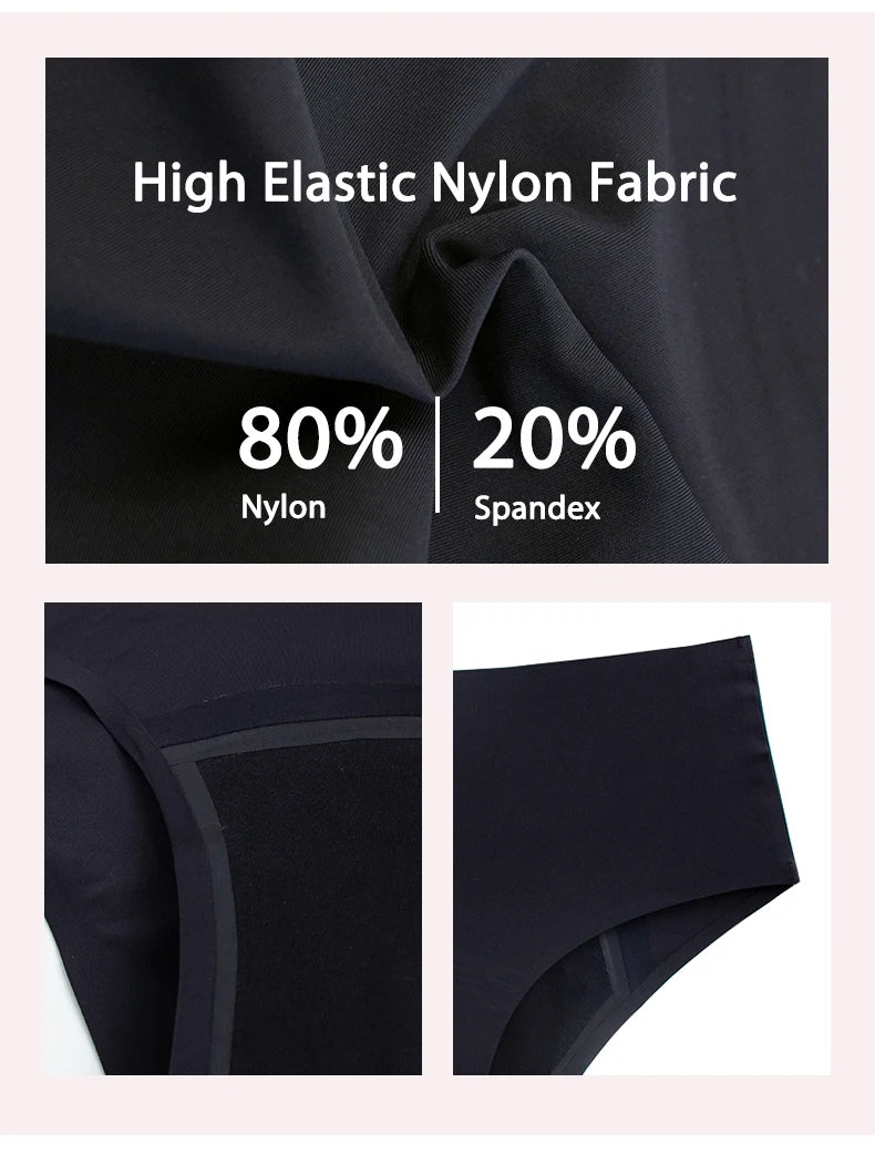 High Waist Period Panties for Women 4-Layer Leakproof Protection Heavy Absorption Menstrual Panties Breathable Reusable.