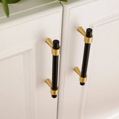 KEDLO Solid Brass Brushed Antique Brass Bronze 500mm Pull Drawer Knobs T Bar Kitchen Cabinet Handle