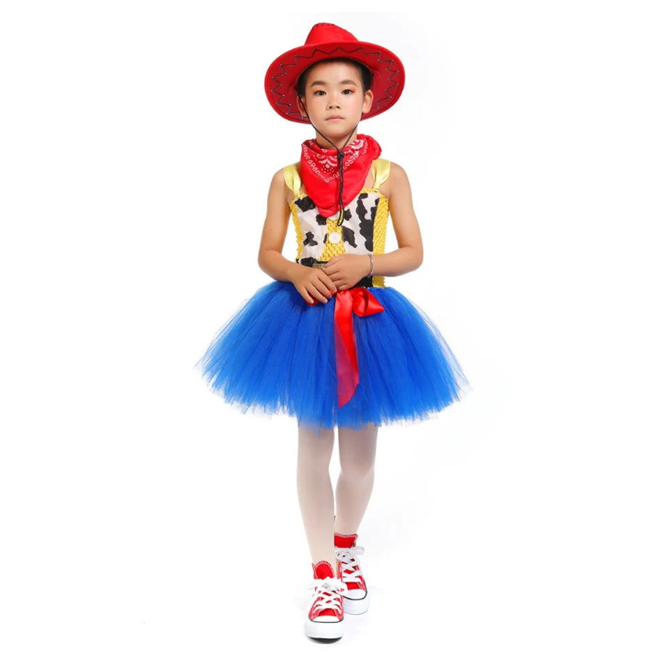 Woody Jessie Toy Story Cowboy Performance Kostüm Sets Mädchen Cartoon Tutu Kleid Kinder Disney Cosplay Karneval Party Kleidung.
