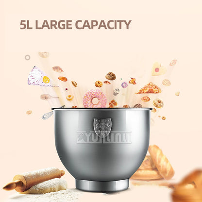 1000W Electric Stand Mixer for Dough Household Kitchen Double Knife Automatic Food Mixer.