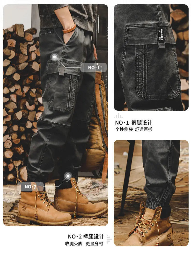 ARENS Techwear Cargo Pants Men Black Cargo Trousers Male Vintage Japanese Streetwear Hip Hop Pockets Casual Safari Style Loose.