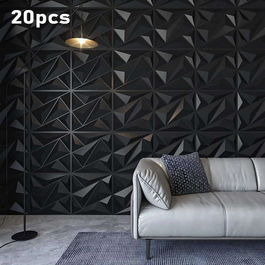KUUJOJO 3D textured wall panel for indoor wall decoration, suitable for living room, hall, bedroom, hotel, office, send tape