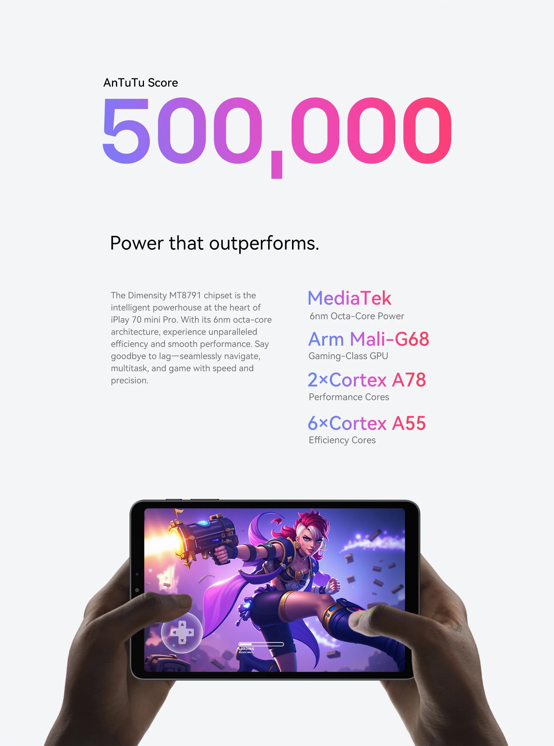 ALLDOCUBE iPlay70 mini Pro Tablet 8.4" 90Hz Display MT8791 16GB（8GB+8GB Virtual）RAM 256GB ROM 4G LTE 6050mAh Android15.