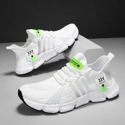 Atmungsaktives Mesh Männer Schuhe Trendy Leichte Fuß Wohnungen Plus Größe Männliche Tennis Turnschuhe Laufen Outdoor Fitness Schuhe 2024