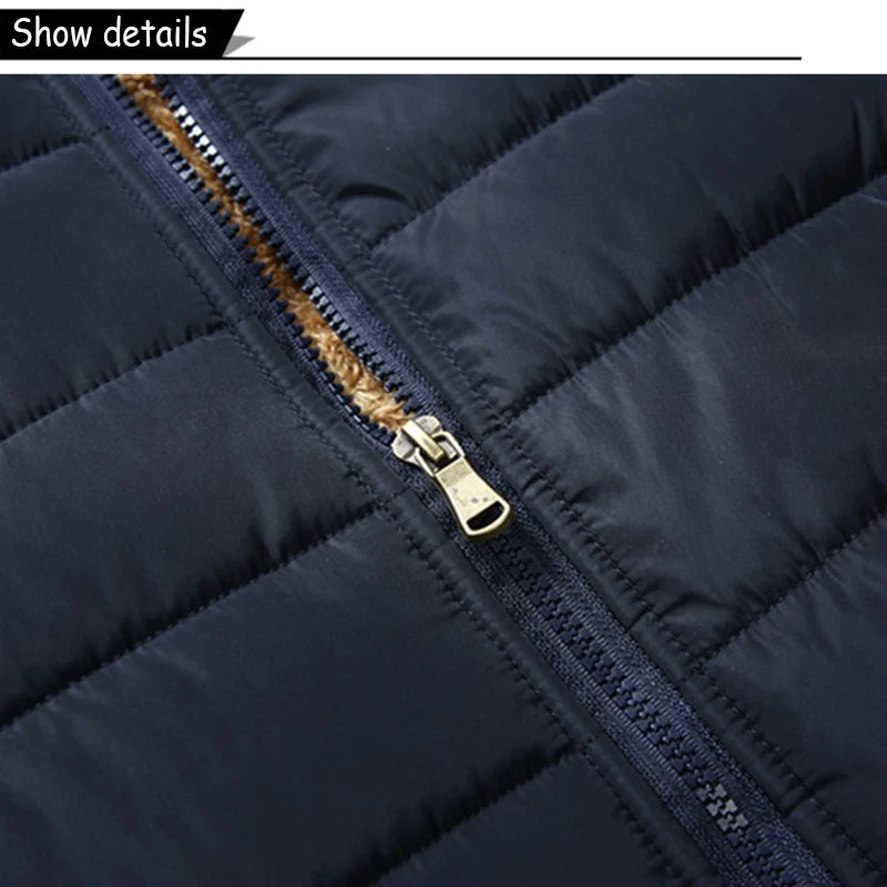 2024 Men Winter Sleeveless Casual Warm Stand Collar Vest Men Autumn Solid Color Outdoors Windproof Fashion Style Vest Male Coat.