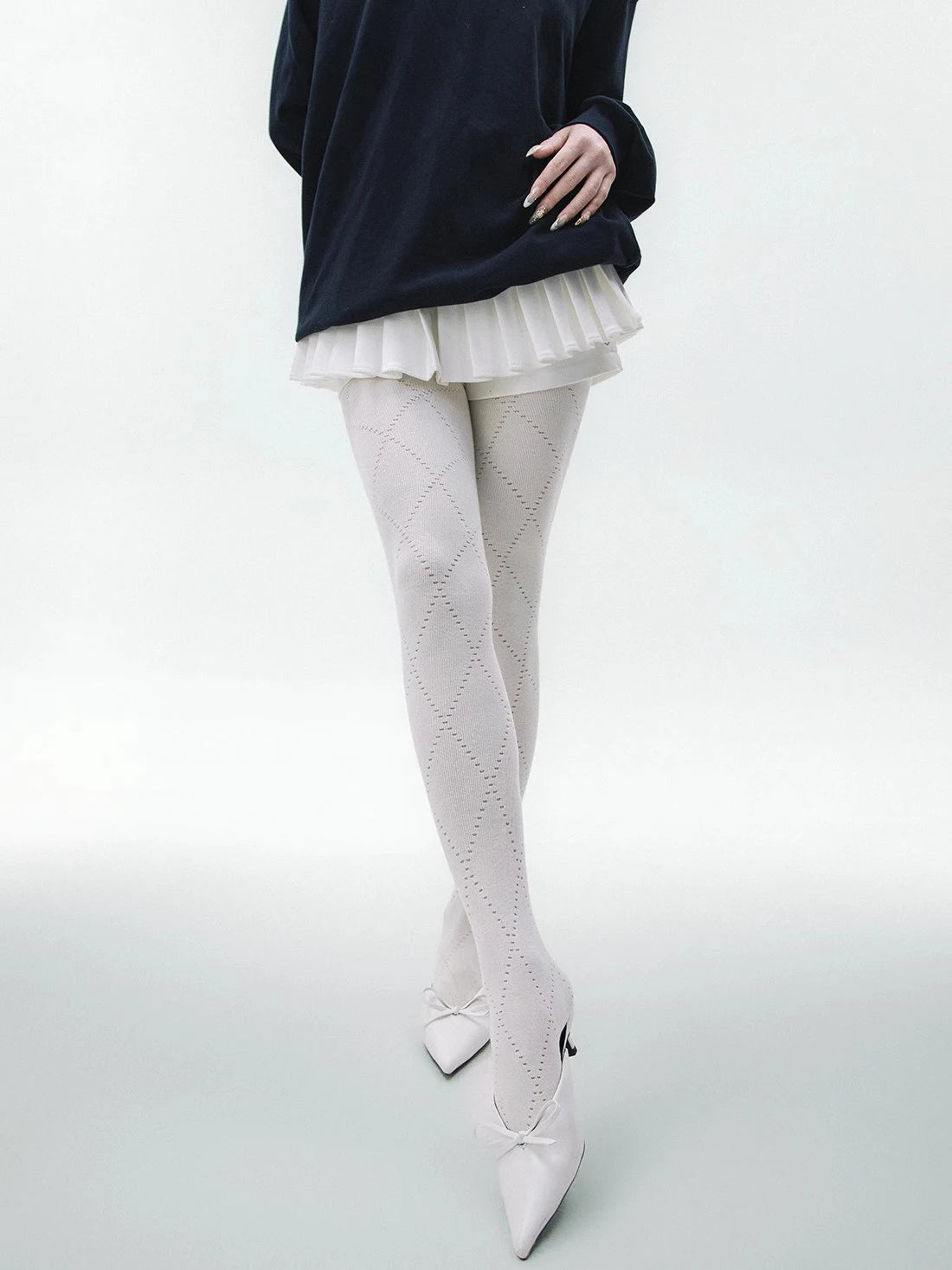 Talenza Autumn Winter Leggings Women's Solid High Waist Slim Sexy Warm Pantyhose Super Elastic Y2k Hollow Tights Women's Socks