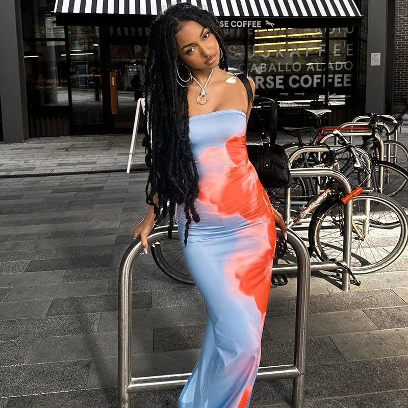 Frauen Kleider Sommer Neue Streetwear Fashion Print Beiläufige Dünne Kleid Sexy Off Schulter Elegante Weibliche Club Party Kleid Kleidung.