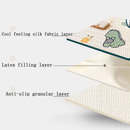 High Quilt Thicken Latex Cooling Mattress Cover Summer Cool Down Soft Bed Mat and Pillowcase Machine Washable Cold Feel Bed Pad.