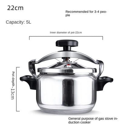 304 Stainless Steel Pressure Cooker Small Household Mini Explosion-proof Pressure Cooker Gas Induction Cooker Universal.