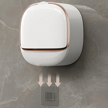 Wandmontierte Seifenkiste für Badezimmer, Seifenschalen mit Deckel