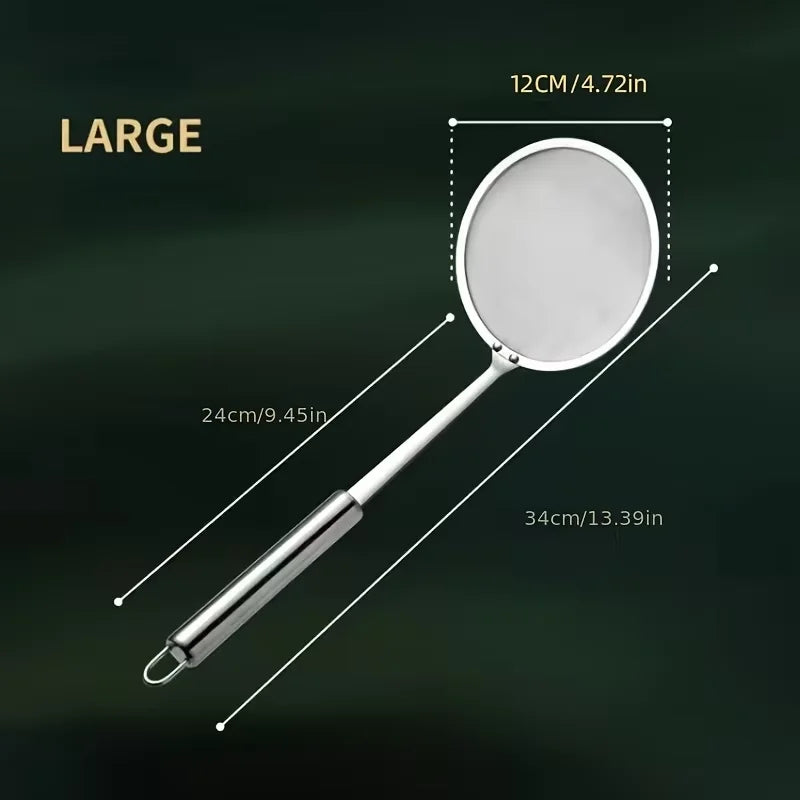 Fine Mesh 304 Stainless Steel Strainer Sieve Juice Egg Filter Colanders Coffee Tea Vegtables Filtering Food Kitchen Accessories.