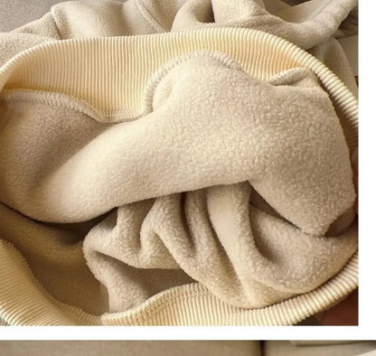 2025 Autumn Winter Boys Clothing Set Double-Sided Velvet Letter Print Thick Hoodies+Pants 2Pcs Suit For 1-8Y Girls Warm Outfit.