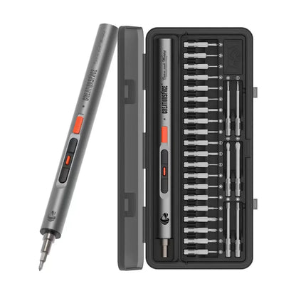 CreationSpace 3,6 V Mini-Elektroschrauber, wiederaufladbarer Schraubendreher-Set mit LED-Licht, 3 Drehmomenteinstellungen, CS0702A, CS701A