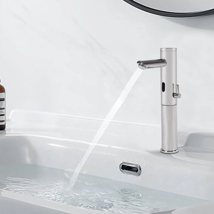 Basin Electronic Automatic Sensor Touchless Bathroom Sink Faucet, Motion Activated Hands-Free Vessel Sink Tap