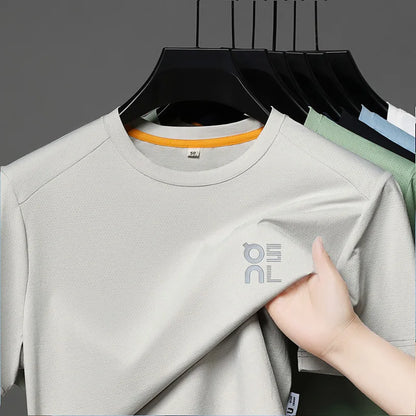 Designer Brand Men's Printed O-neck T-shirt Fashionable Casual Sports Short Sleeved Breathable Cool Luxurious Top Men's Clothing.