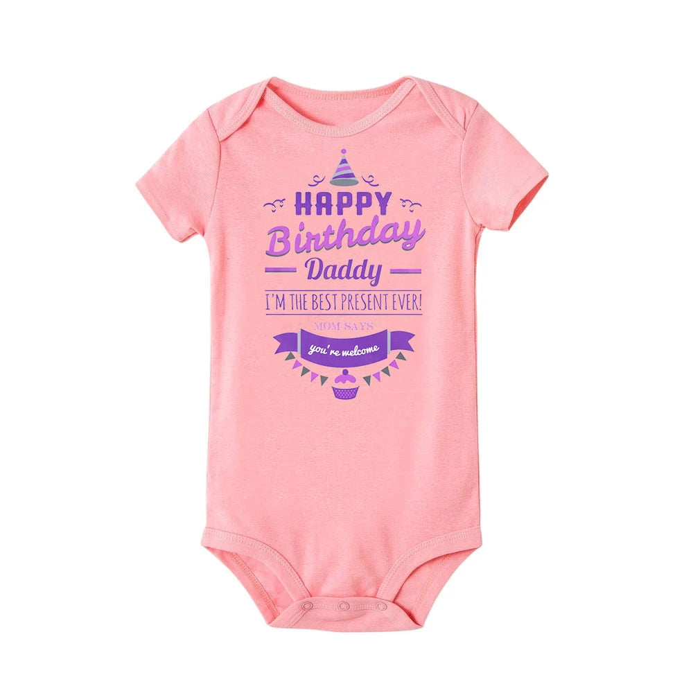 Alles Gute zum Geburtstag Papa Neugeborenes Baby Body Geschlechtsneutrale Babyartikel Säuglingskleidung Zwillinge Outfit Strampler Vater Geburtstagsgeschenk.