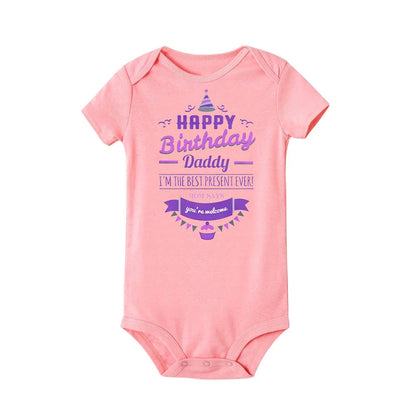 Alles Gute zum Geburtstag Papa Neugeborenes Baby Body Geschlechtsneutrale Babyartikel Säuglingskleidung Zwillinge Outfit Strampler Vater Geburtstagsgeschenk.