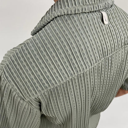 Men Sets Summer Casual Short-sleeved Shirt Shorts Fashion Striped Suit Male Two-piece Set Tracksuit Ropa Para Hombre.