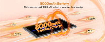 XGODY P60 Pro Android 15  256GB Tablet PC 10 Zoll ultra-klares 90Hz Display 24GB(8+16) 256GB 8000mAh Akku Tablet.