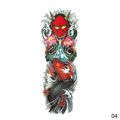 16 Designs Full Arm Temporary Tattoo Sleeve Waterproof Tattoos For Cool Men Women Tattoos Stickers On The Body Art #272596